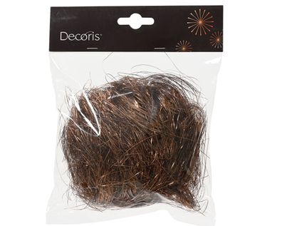 Lametta Engelshaar glatt Kunststoff 20g - Espressobraun