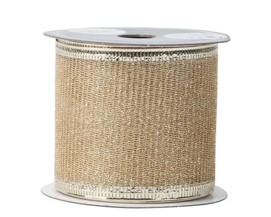 Glitzerband 63mm x 2,7m Rolle Perle