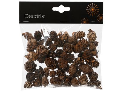 Tannenzapfen / Deko Naturzapfen 2-3cm beschneit mit Glitzer