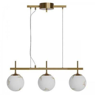 By Rydéns 4202540-5000 Pendelleuchte Bellagio 3-flammig Messing Weiß