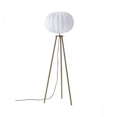 PR Home 4410502-FR01 Stehleuchte Antikmessing Stoffschirm weiß