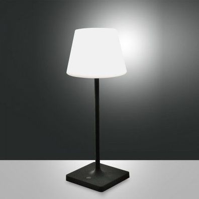 Fabas Luce 3701-30-350 LED Akku Tischleuchte Adam dunkelgrau 3000K dimmbar