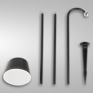 Fabas Luce 3742-72-101 LED Akku Erdspießleuchten-Set Armanda schwarz dimmbar magnetis