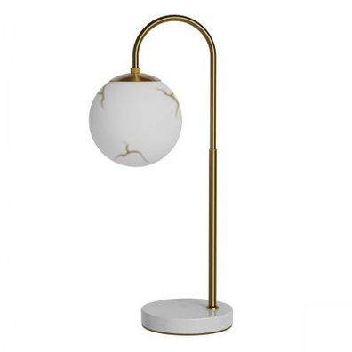 By Rydéns 4024620-5000 Tischleuchte Bellagio Messing Weiß H60cm