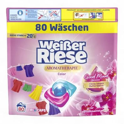 WEIßER RIESE Colorwaschmittel Trio-Caps 80WL