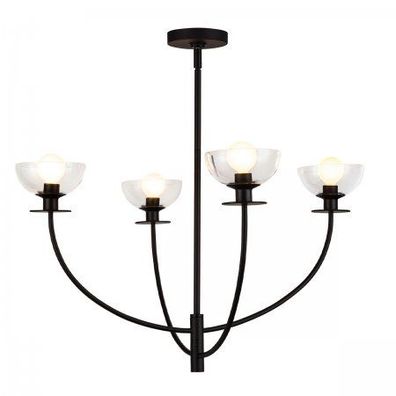 Elstead Lighting Sylvia Kronleuchter 4-flammig Schwarz
