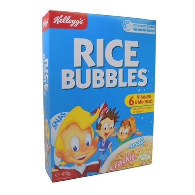 Kellogg's Rice Bubbles Puffed Rice Cerealien - Import [MHD: 11.11.2025] 410 g