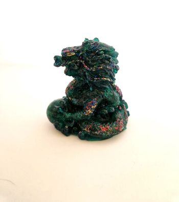 Großer grüner Saphir Drachen Statue ca. 220 Gramm /1100 Carat Unicat(S211025)