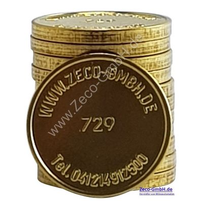 50 x Wertmarke Zeco729, Waschmünze WM 8, Waschmarke, wie Miele 11729