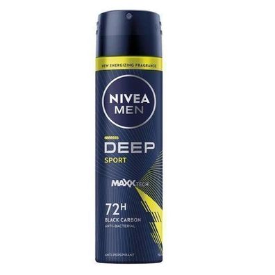 Nivea Men Deep Sport Antitranspirant Spray 150 ml - Intensiver Schutz fuer Aktive
