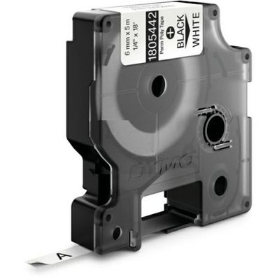 Original Dymo 1805442 Etiketten schwarz auf weiß 6mm x 55m