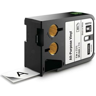 Original Dymo 1868753 Etiketten schwarz auf weiß 24mm x 7m