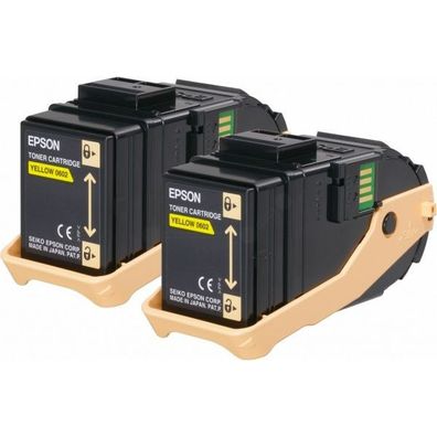 Original Epson 0606 C13S050606 S050606 Toner Doppelpack gelb 2 Stück