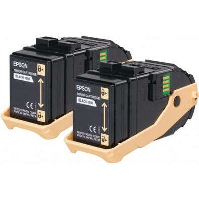 Original Epson 0609 C13S050609 S050609 Toner Doppelpack schwarz 2 Stück
