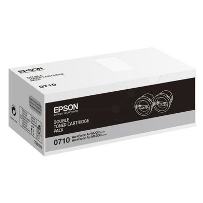Original Epson 0710 C13S050710 S050710 Toner Doppelpack schwarz 2 Stück