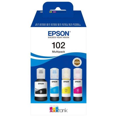 Original Epson 102 T03R6 C13T03R640 Tinte Multipack schwarz cyan magenta gelb 4 Stü