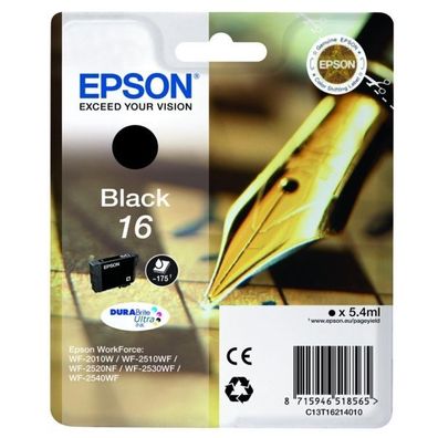 Original Epson 16 T1621 C13T16214012 C13T16214022 Tinte schwarz