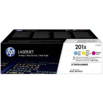 Original HP 201X CF253XM Toner Set cyan magenta gelb 3 Stück