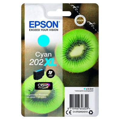 Original Epson 202XL T02H2 C13T02H24010 C13T02H24020 Tinte cyan