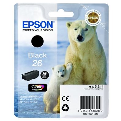Original Epson 26 T2601 C13T26014012 C13T26014022 Tinte schwarz