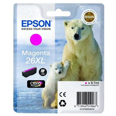 Original Epson 26XL T2633 C13T26334012 C13T26334022 Tinte magenta