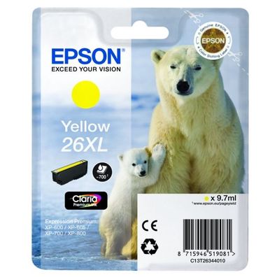 Original Epson 26XL T2634 C13T26344012 C13T26344022 Tinte gelb