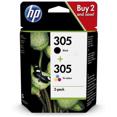 Original HP 305 6ZD17AE Tinten Doppelpack schwarz color 2 Stück
