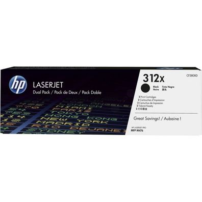 Original HP 312XD CF380XD Toner Doppelpack schwarz 2 Stück