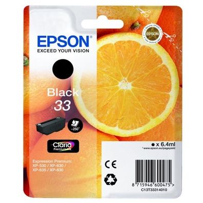 Original Epson 33 T3331 C13T33314012 C13T33314022 Tinte schwarz