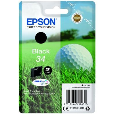 Original Epson 34 T3461 C13T34614010 C13T34614020 Tinte schwarz