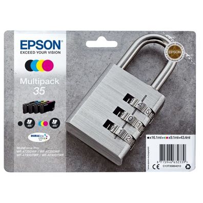 Original Epson 35 T3586 C13T35864010 C13T35864020 Tinte Multipack schwarz cyan mag