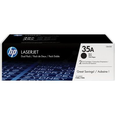 Original HP 35AD CB435AD Toner Doppelpack schwarz 2 Stück
