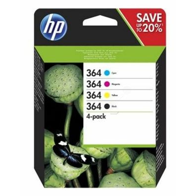 Original HP 364 N9J73AE Tinte Multipack schwarz cyan magenta gelb 4 Stück