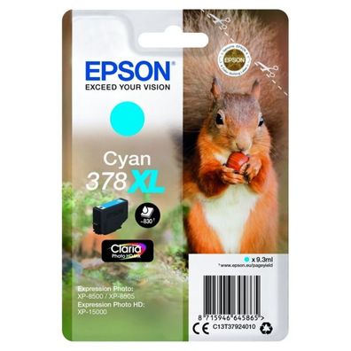 Original Epson 378XL T3792 C13T37924010 C13T37924020 Tinte cyan