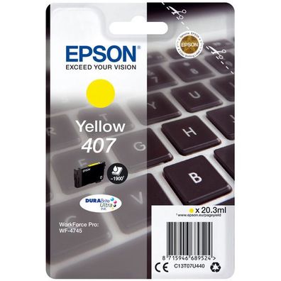 Original Epson 407 T07U4 C13T07U440 Tinte gelb