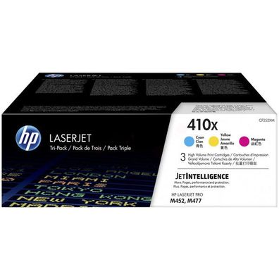 Original HP 410X CF252XM Toner Set cyan magenta gelb 3 Stück