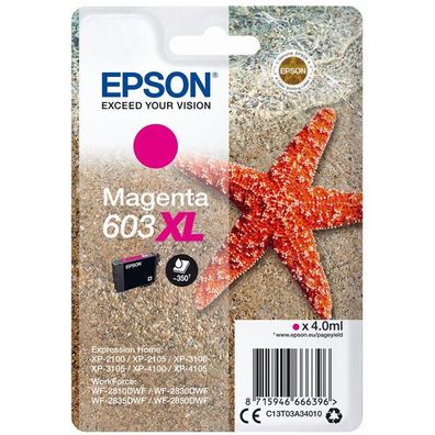 Original Epson 603XL T03A3 C13T03A34010 C13T03A34020 Tinte magenta