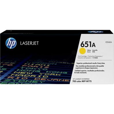 Original HP 651A CE342A Toner gelb