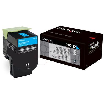 Original Lexmark 700H2 70C0H20 Toner cyan