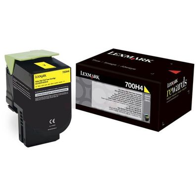Original Lexmark 700H4 70C0H40 Toner gelb