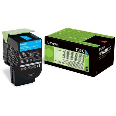 Original Lexmark 702C 70C20C0 Toner cyan