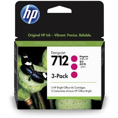 Original HP 712 3ED78A Tinte Multipack magenta 3 Stück