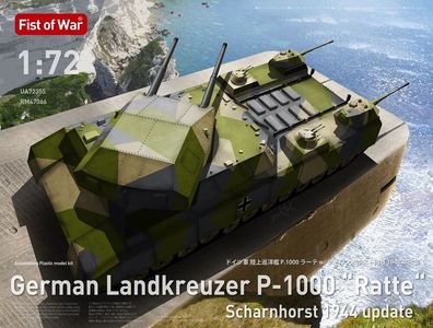 Modelcollect 1:72 UA72355 German WWII P.1000 ratte scharnhorst,1944