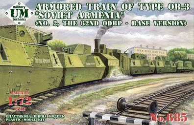 Unimodels 1:72 UMT685 Armored train of type OB-3Soviet Armenia(No.2,62th ODBP, ase ve