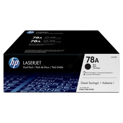 Original HP 78A CE278AD Toner Doppelpack schwarz 2 Stück