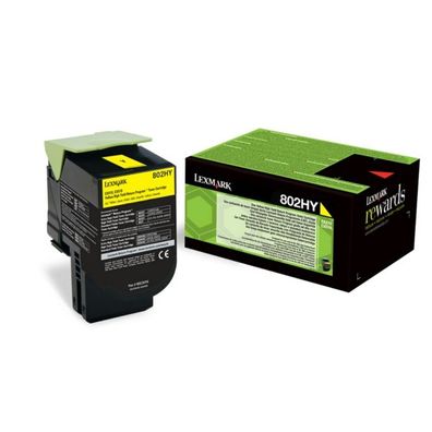 Original Lexmark 802HY 80C2HY0 Toner gelb
