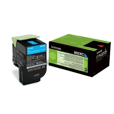 Original Lexmark 802XC 80C2XCE Toner cyan