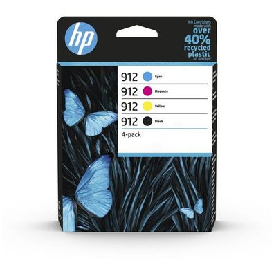 Original HP 912 6ZC74AE Tinte Multipack schwarz cyan magenta gelb 4 Stück