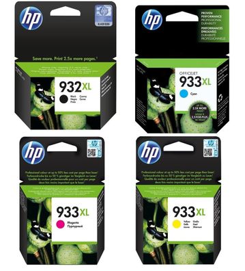 Original HP 932XL933XL C2P42AE Tinte Multipack schwarz cyan magenta gelb 4 Stück