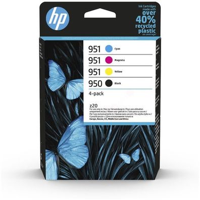 Original HP 950951 6ZC65AE Tinte Multipack schwarz cyan magenta gelb 4 Stück